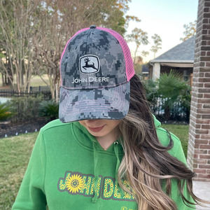 John Deere Digital Camo and Pink Mesh Back